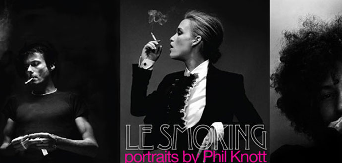 phil knott Le smoking/   portraits of musicians and actors